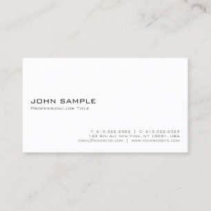 Carte De Visite Créez votre propre minimaliste blanc élégant et mo