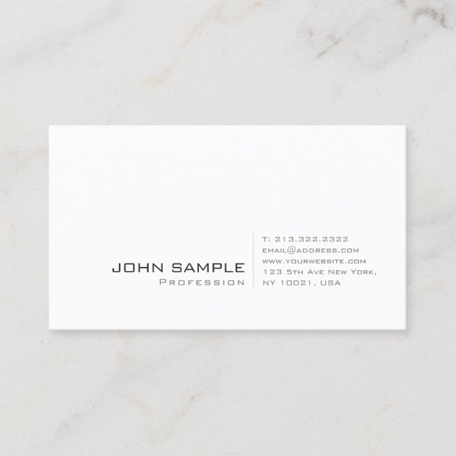 Carte De Visite Créez votre propre simple élégant professionnel (Devant)