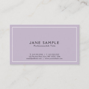 Carte De Visite Créez votre propre style de violet moderne