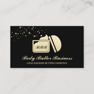 Carte De Visite Crème Cosmétique pour le Corps Gold Glitz