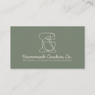 Carte De Visite Crème de sauge verte Boulangerie de nourriture mai