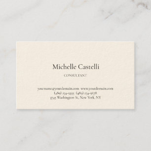 Carte De Visite Crème de signature professionnelle unique classiqu