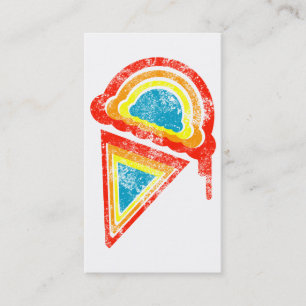 Carte De Visite crème glacée goutte arc-en-ciel