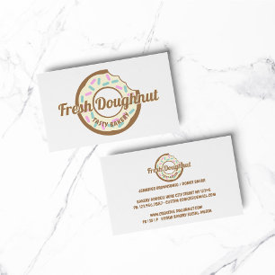 Carte De Visite Crème Jaune Doughnut Cookies sucrés