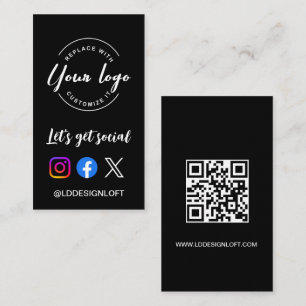 Carte De Visite Créons un code QR de logo personnalisé pour le sit