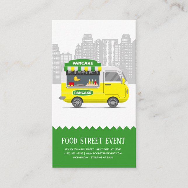 Carte De Visite crêpe de la rue Food Truck (Devant)