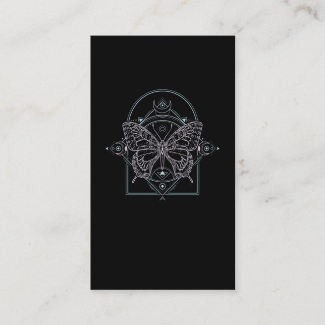 Carte De Visite Crescent Moon Wicca Beurre spirituel gothique Past (Devant)