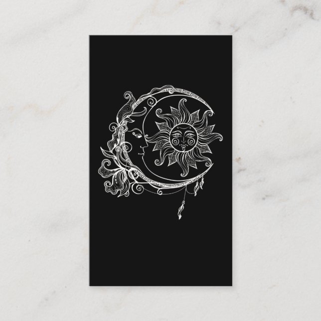 Carte De Visite Crescent Spirituel De Lune Étoiles D'Astronomie So (Devant)