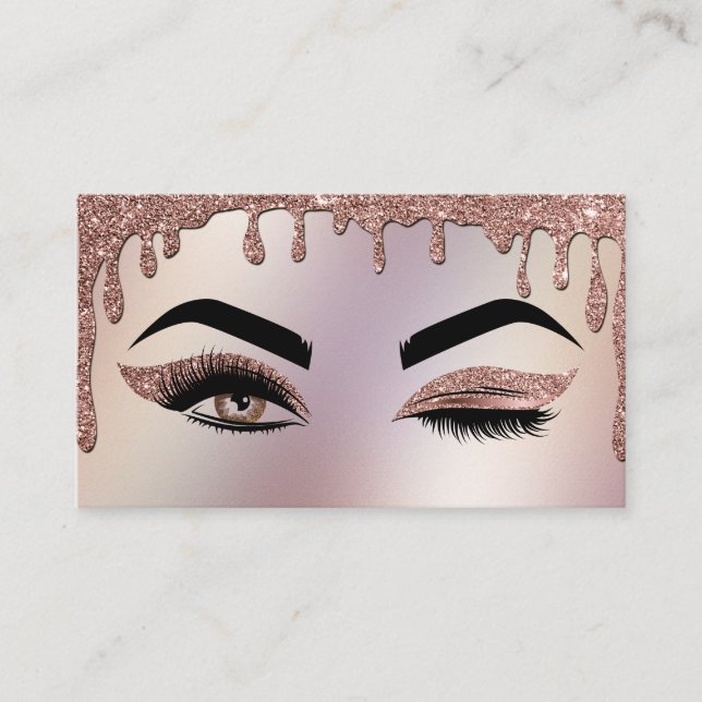 Carte De Visite Creuse d'or peintre de maquillage Wink Eye Lashes (Devant)