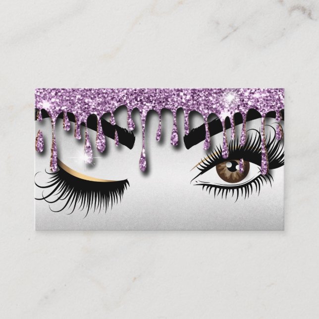 Carte De Visite Creuse d'or peintre de maquillage Wink Eye Lashes (Devant)
