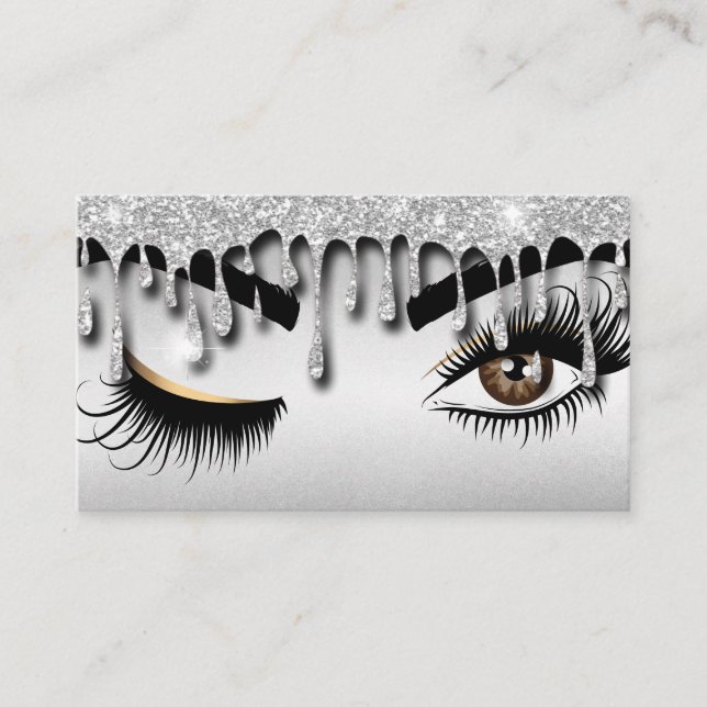 Carte De Visite Creuse d'or peintre de maquillage Wink Eye Lashes (Devant)