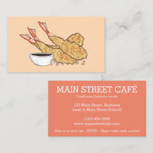 Carte De Visite crevettes crevettes crevettes Ebi Tempura Cuisine 