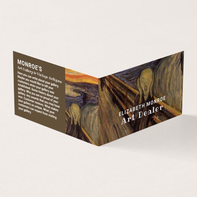 Carte De Visite Cri D'Edvard Munch, Concessionnaire D'Art, Détaill (Extérieur)