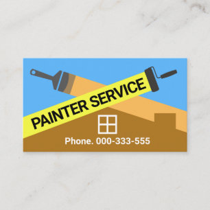 Carte De Visite Crisscross Paint Stripes Home Peintre