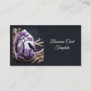 Carte De Visite Cristal Améthyste - Crows Blackbird Ravens