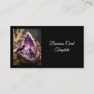 Carte De Visite Cristal Améthyste - Crows Blackbird Ravens