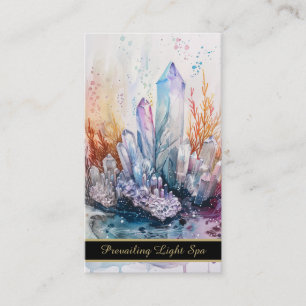 Carte De Visite *~* Cristaux Artsy Drip AP90 Gold QR Rainbow