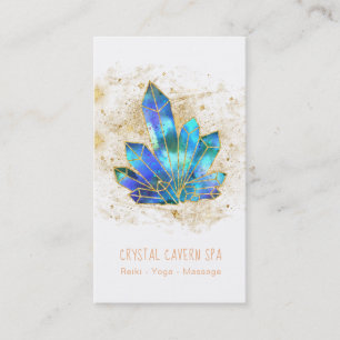 Carte De Visite *~* Cristaux bleus Etoiles de Parties scintillant