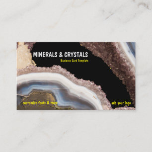 Carte De Visite Cristaux d'améthyste d'agate de Geode