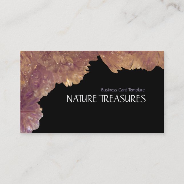 Carte De Visite Cristaux d'améthyste de quartz (Devant)