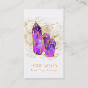 Carte De Visite *~* Cristaux d'Améthyste Etoiles de Parties scinti