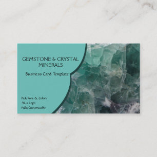 Carte De Visite Cristaux de géodes, fluorures et quartz