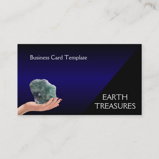 Carte De Visite Cristaux de guérison Reiki - Fluorite verte et vio (Devant)