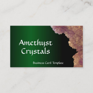 Carte De Visite Cristaux de Quartz Guérisseur Améthyste