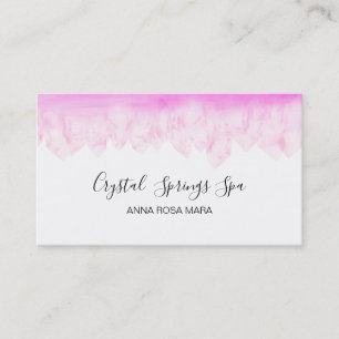 Carte De Visite Cristaux roses d'aquarelle de quartz rose de *~*