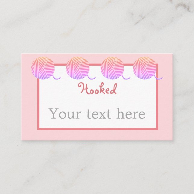 Carte De Visite Crochet de fils/Knit (Devant)