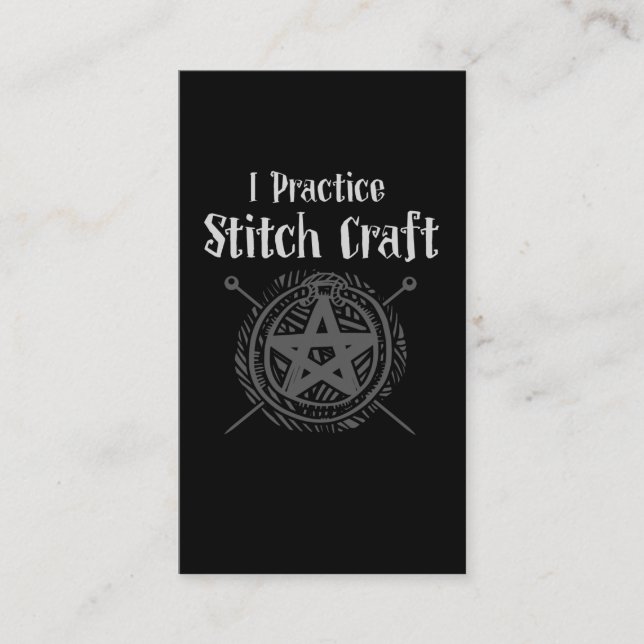 Carte De Visite Crochet Maman Sorcière Occulte Fil d'Artiste Lover (Devant)