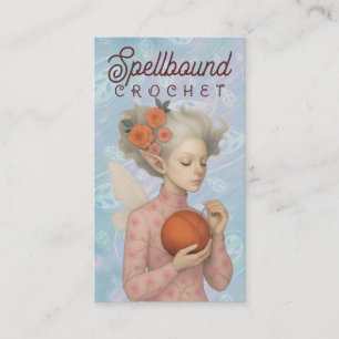 Carte De Visite Crochet tricot filé à la main fil fée elf fille