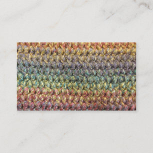 Carte De Visite Crochet tricoté rayé multicolore