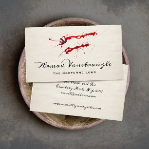 Carte De Visite Crocs de vampire sang Halloween 