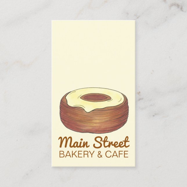 Carte De Visite Croissant congelé Donut Doughnut Boulangerie de pâ (Devant)
