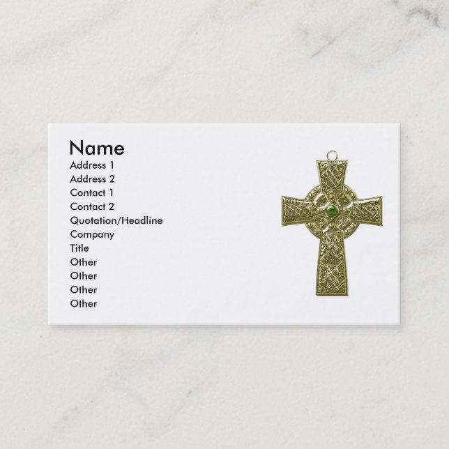 Carte De Visite Croix celtique 1 (Devant)