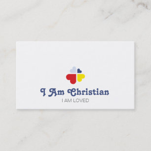 Carte De Visite Croix de cœurs