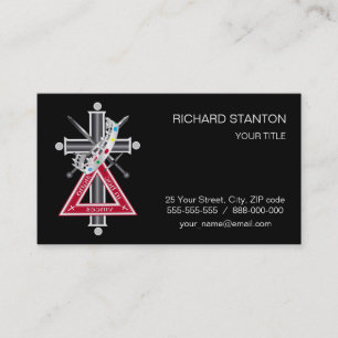 Carte De Visite Croix freemasonique