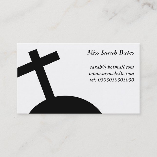 Carte De Visite Croix noire (Devant)