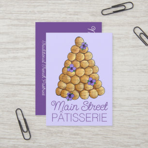 Carte De Visite Croquembouche Choux Buns pâtisserie française Gâte