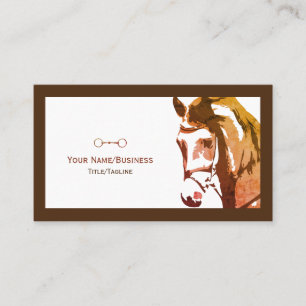 Carte De Visite Croquis de cheval et biscuit en Brown