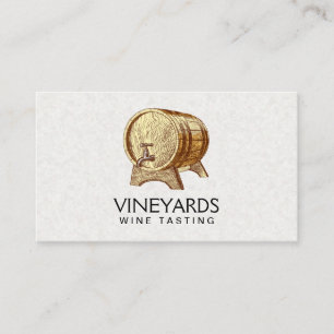 Carte De Visite Croquis en baril de vin
