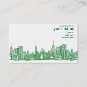 Carte De Visite Croquis vert de NYC