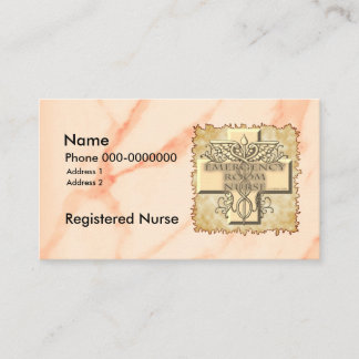 Carte De Visite Cross Caduceus ER Nurse