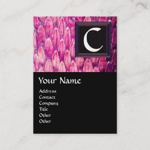 CARTE DE VISITE CROTALUS /PINK SNAKE PEAU NOIR CARRÉ MONOGRAM