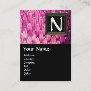 CARTE DE VISITE CROTALUS /PINK SNAKESKIN CARRÉ NOIR MONOGRAM