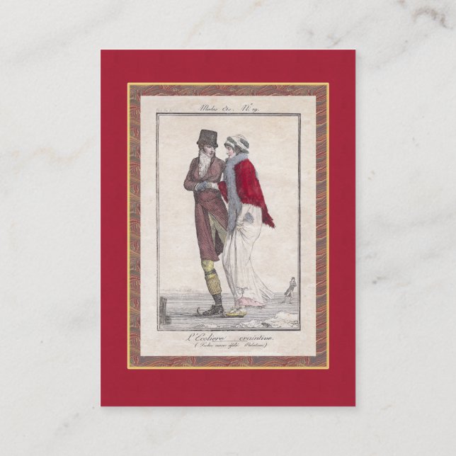 Carte De Visite Cru élégant de patinage professionnel d'entraîneur (Dos)