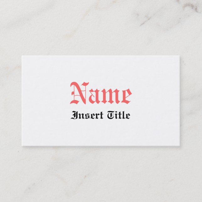 Carte De Visite Cru gothique (Devant)