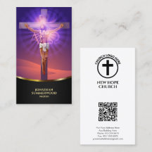 Crucifixion Église chrétienne Pastor or Accent