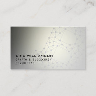 Carte De Visite Crypto élégant argenté